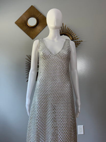 ZARA - Silver Faux Leather Mesh Coverup