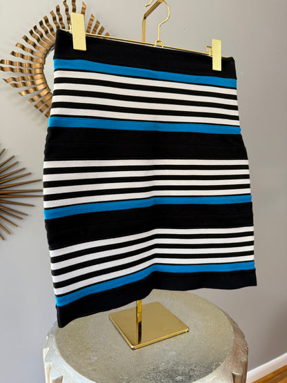 Express - Black Striped Mini Skirt