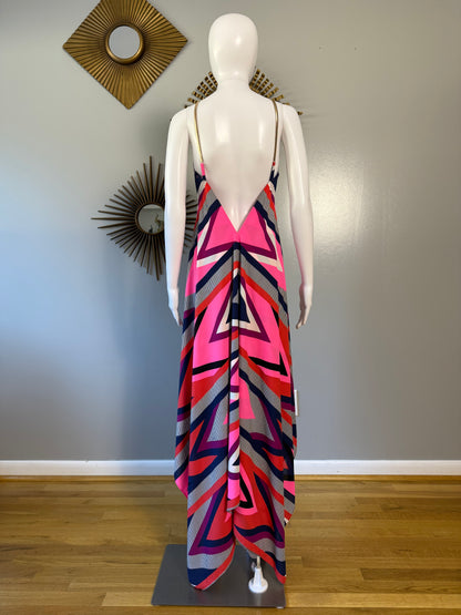 Express - Multicolor Chevron High-low Dress