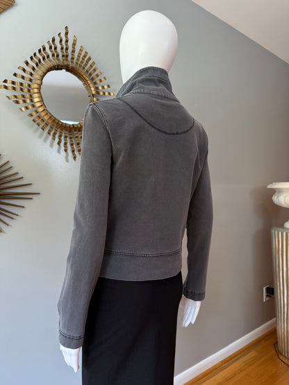 Anthropologie - Gray Moto Studded Jacket