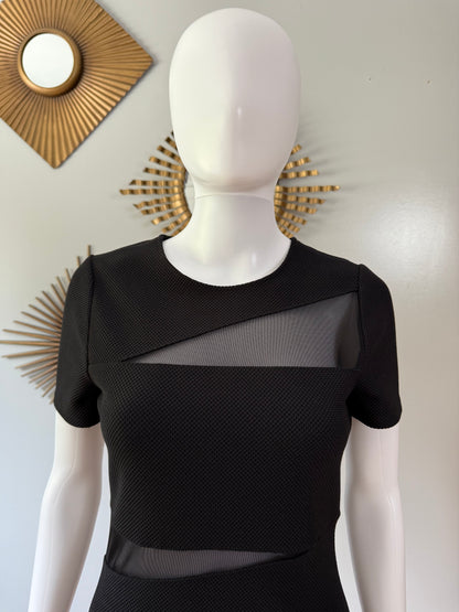 Express - Black Sheer Cutout Dress