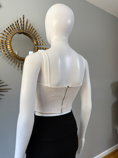 With Jean - White Cindy Corset Top