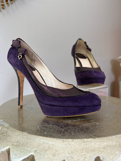 DIOR - Purple Deco Suede Pumps