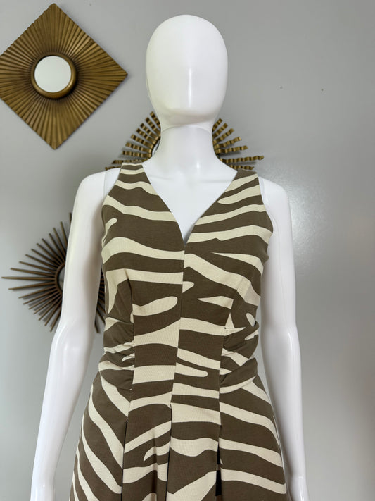 Banana Republic- Brown Zebra Print Dress