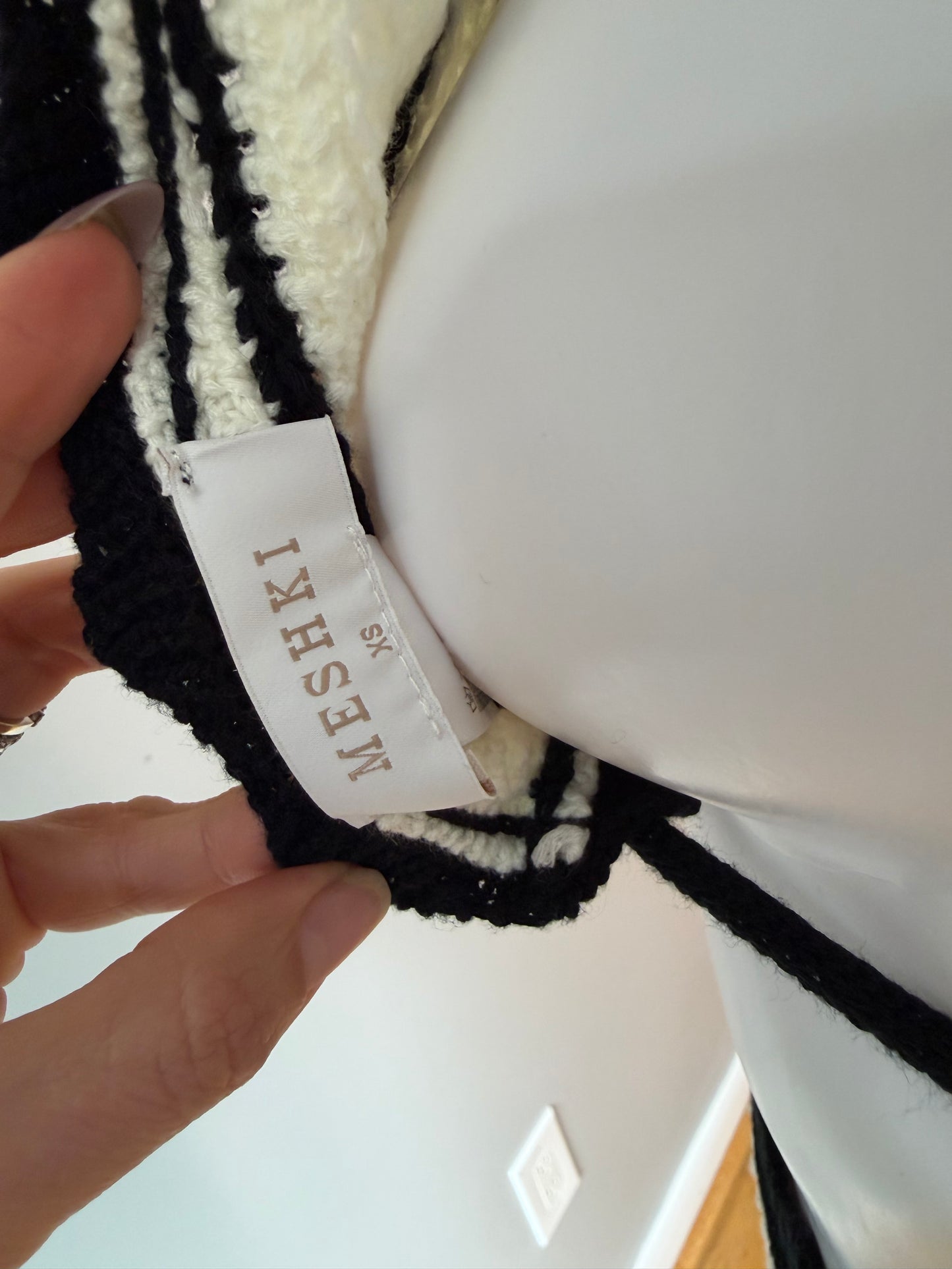 Meshki - Black & White Jadia Crochet Skirt Set