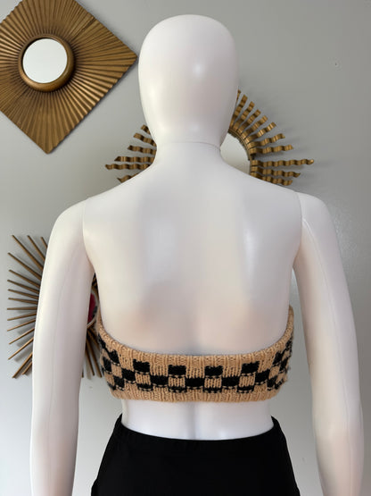 For Love & Lemons - Tan Lana Bustier Crop Top