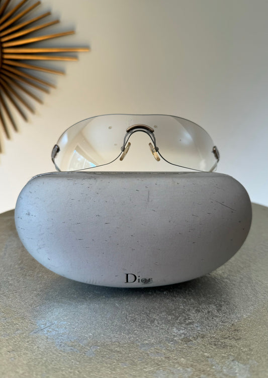 DIOR  - SILVER Y2K 'ABSOLUTE' SUNGLASSES 22B 120