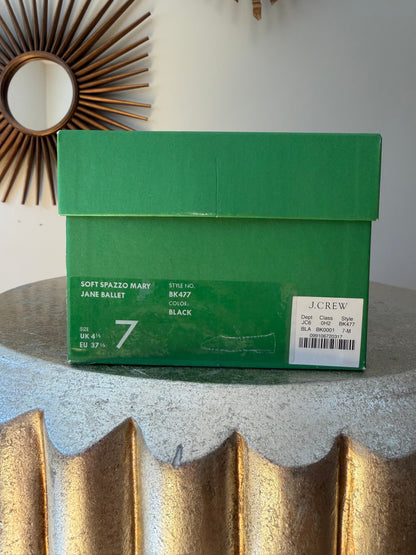 J Crew - Black Spazzo Mary Jane Ballet Flat