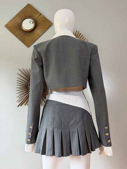 Nana Jacqueline - Grey Charloteen Jacket & Harper Skirt Set
