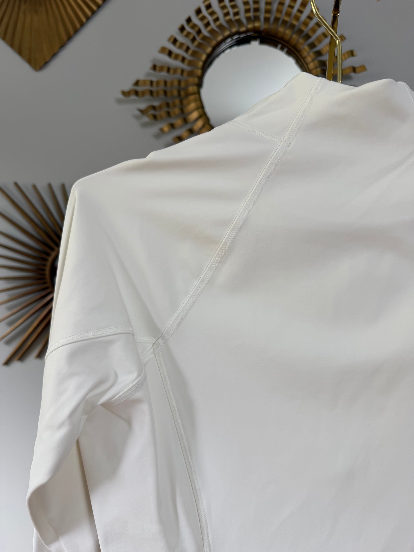 Athleta - White Quater-Zip Performance Pullover