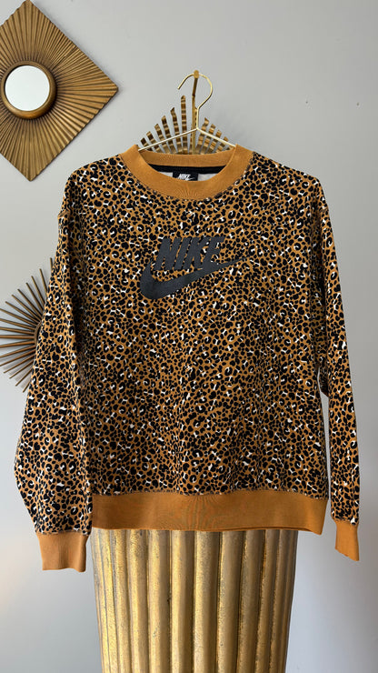 NIKE - Brown Leopard Print Sweatshirt