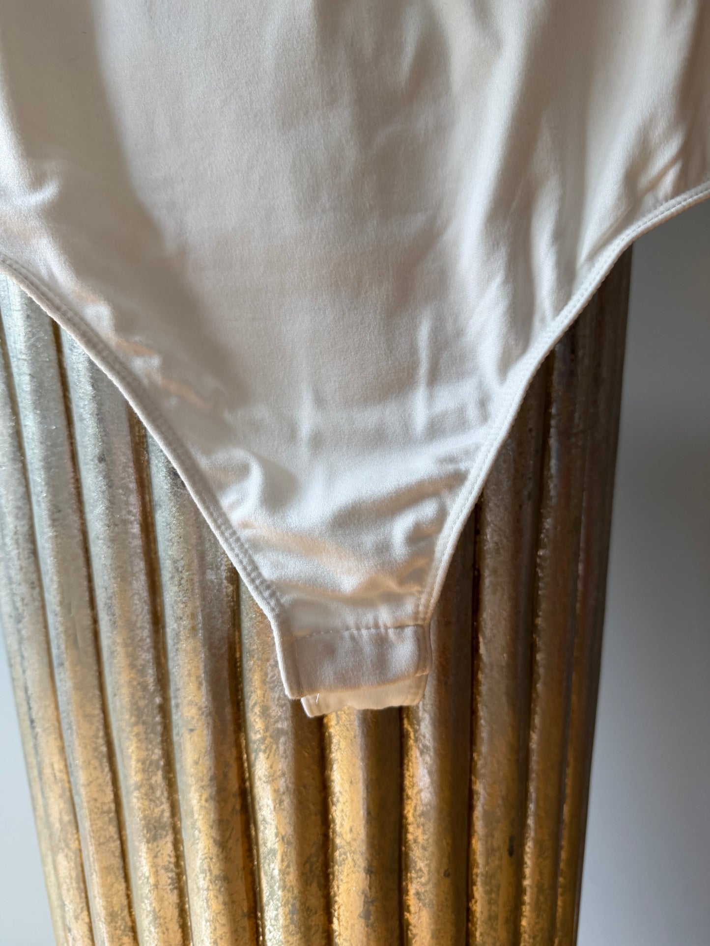 Lulu’s - White Asymmetrical Bodysuit