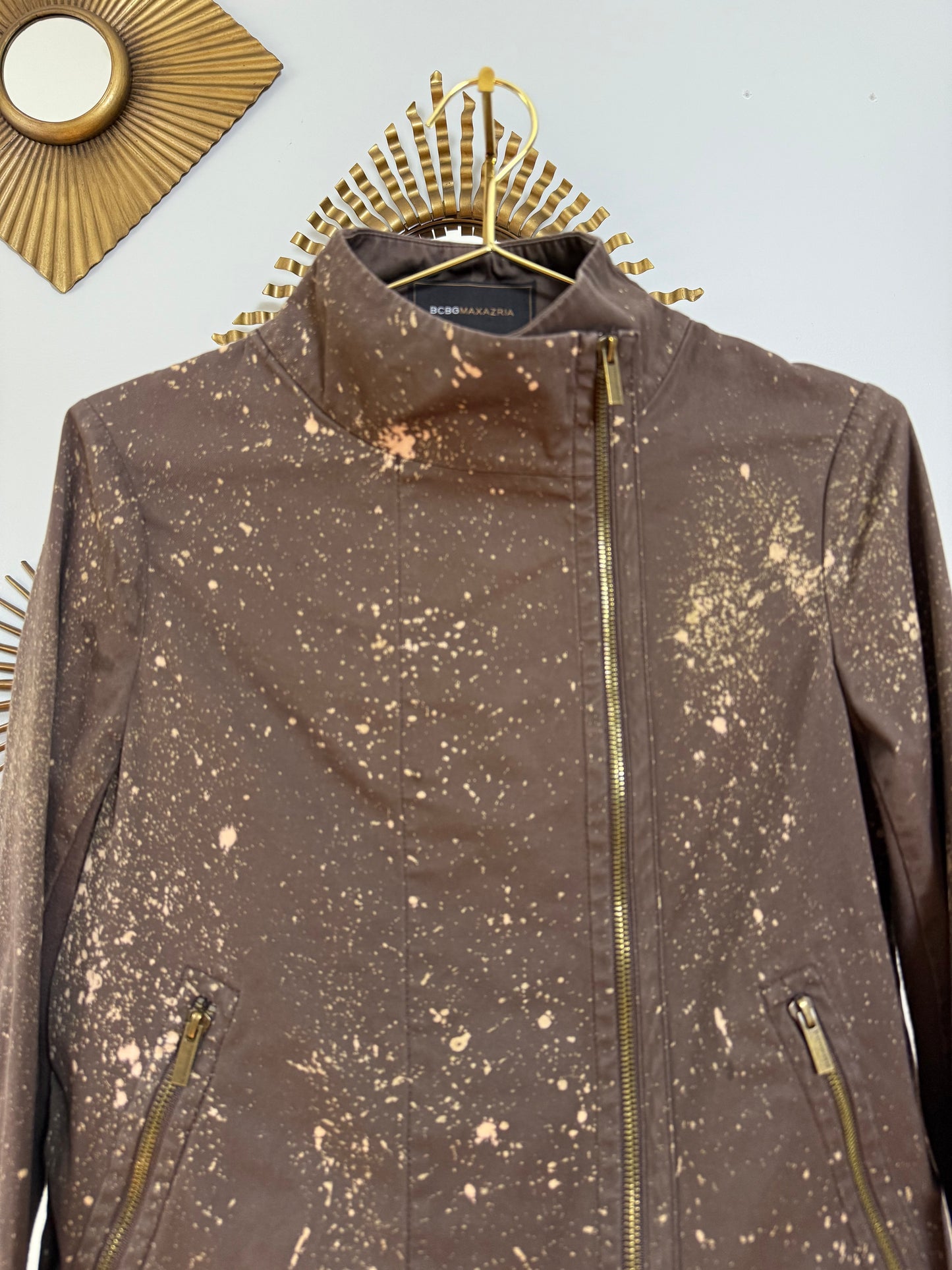 BCBGMaxAzria - Brown Splattered Utility Jacket