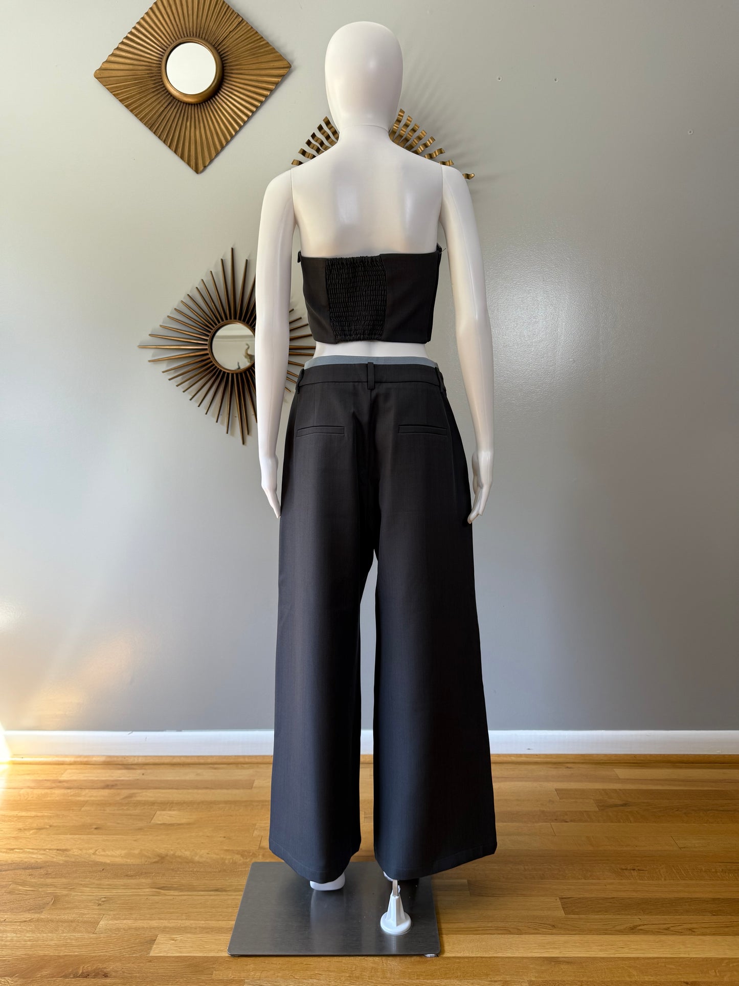 La Lune Du Ciel - Grey Tube Top & Pants Set