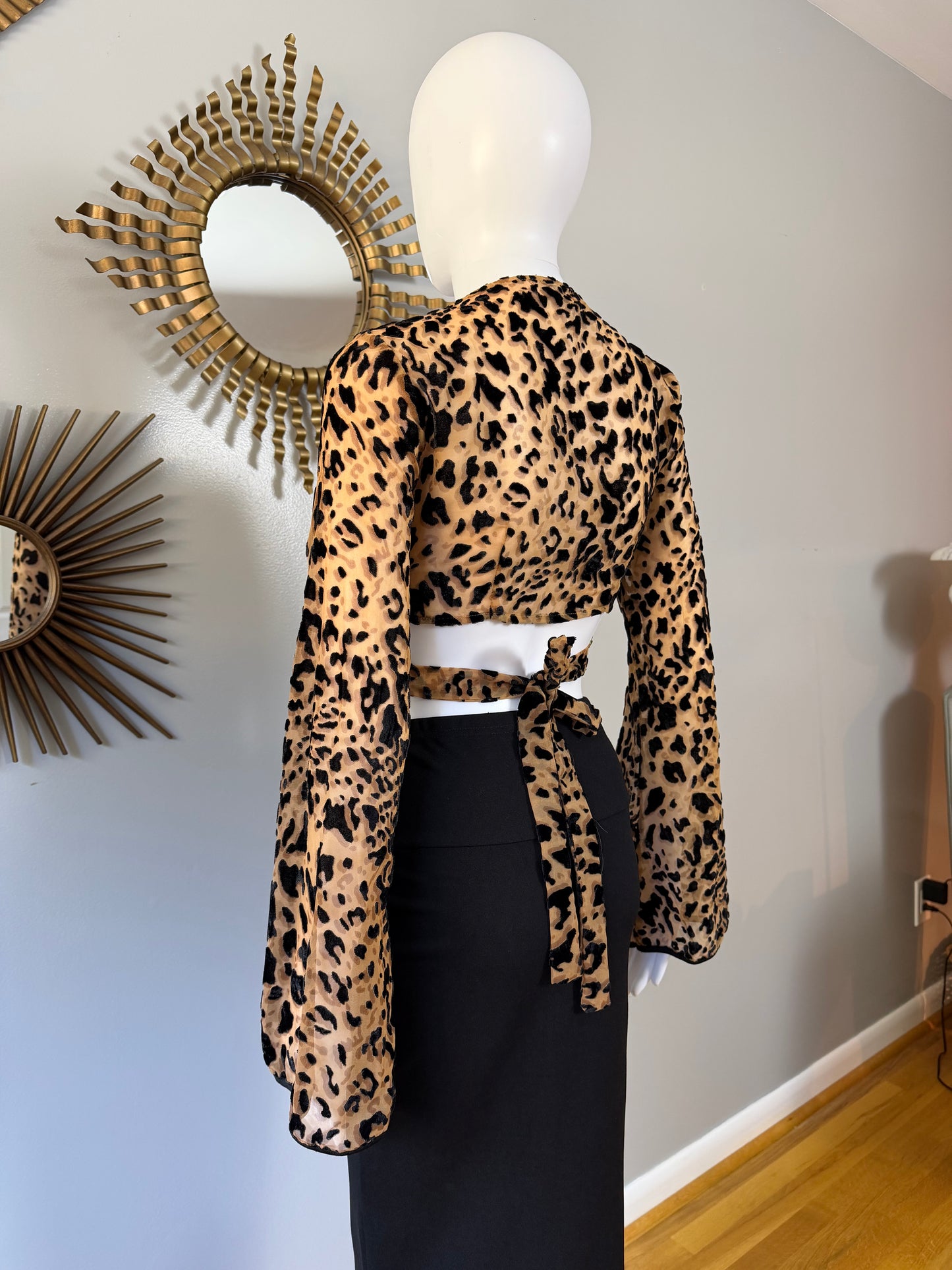Tiger Mist - Brown Cheetah Print Crop Top