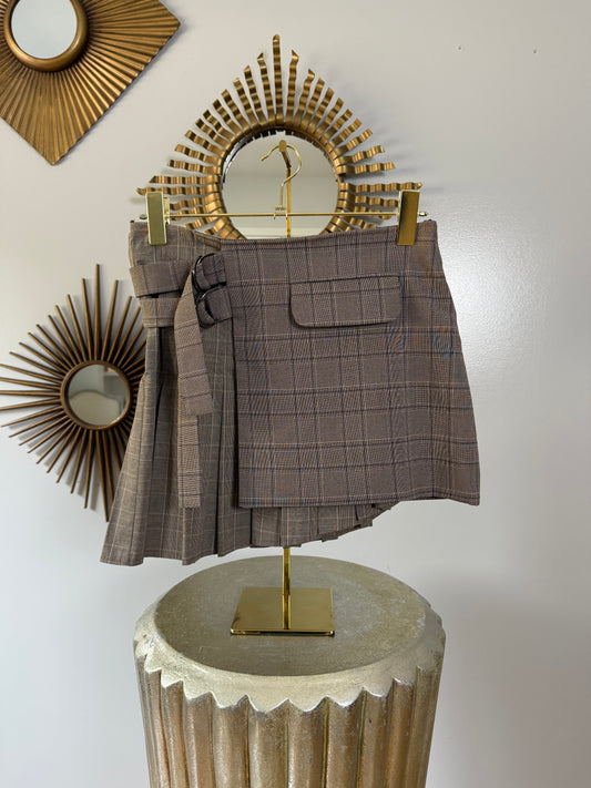 ZARA - Brown Plaid Skirt