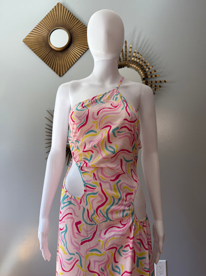 For Love & Lemons - Pink Palmer Cut out Maxi Dress