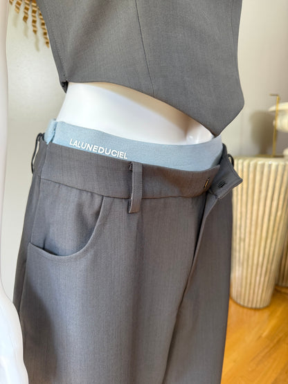 La Lune Du Ciel - Grey Tube Top & Pants Set