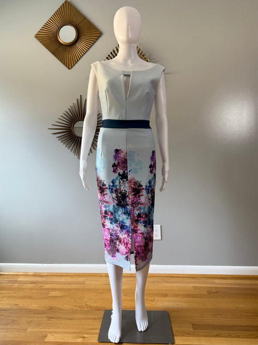 True Violet - Blue Floral Midi Dress