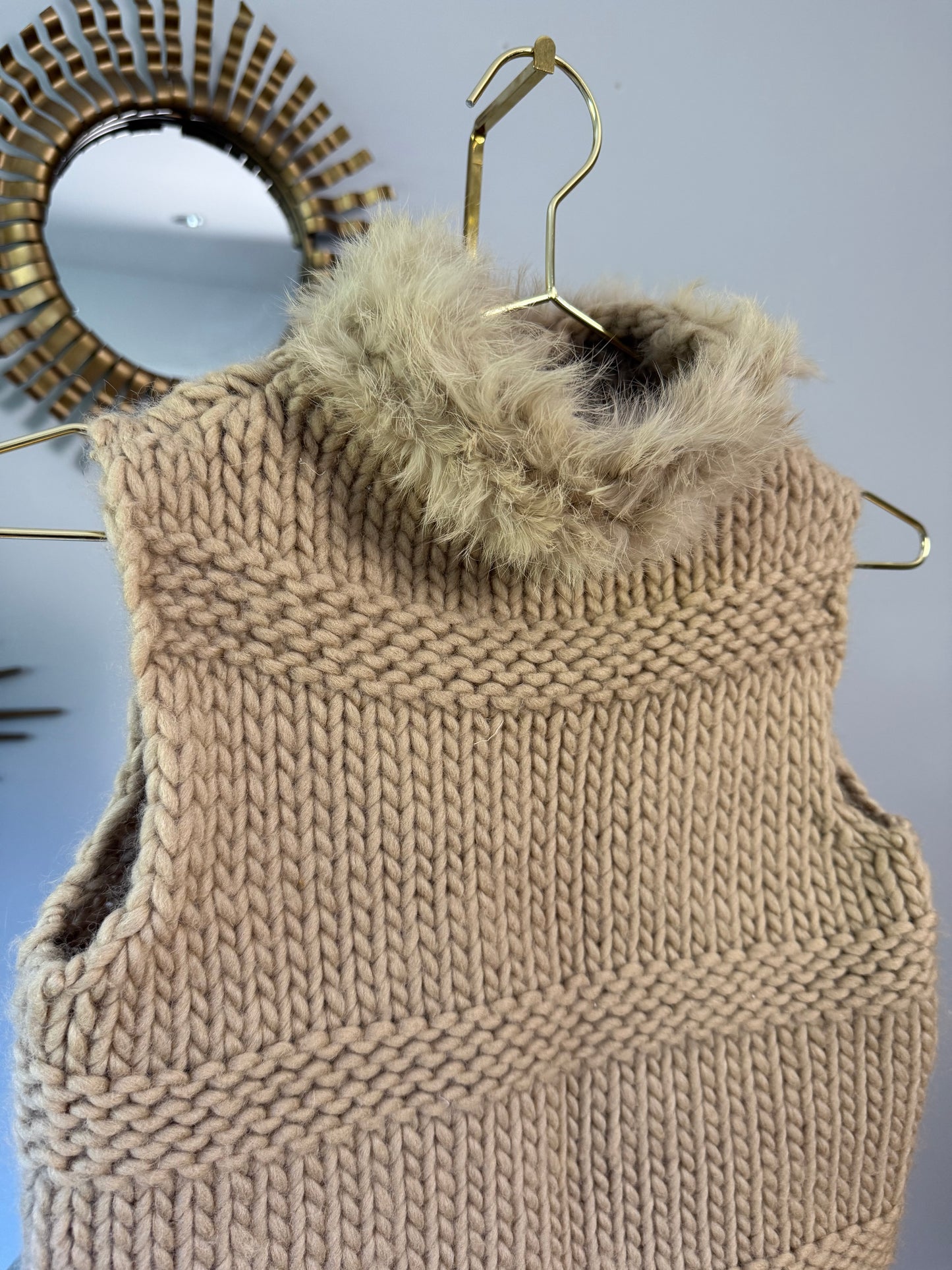 Love Sex Money - Tan Wool Sweater Vest