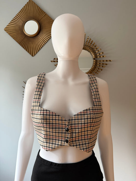 MAJORELLE - Plaid Yvonne Crop Top