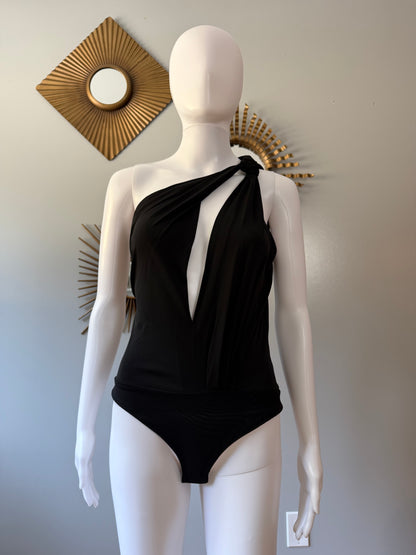 ZARA - Black One Shoulder Cutout Bodysuit