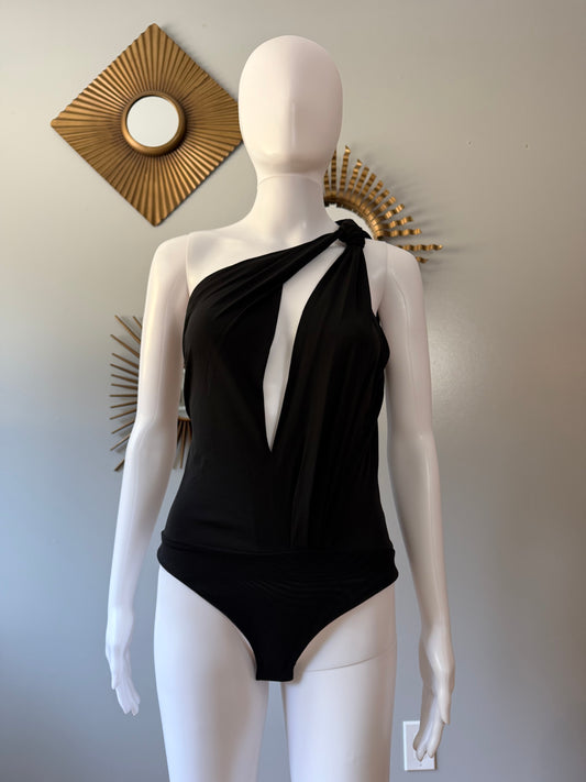 ZARA - Black One Shoulder Cutout Bodysuit