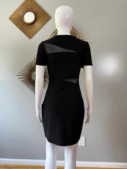 Express - Black Sheer Cutout Dress