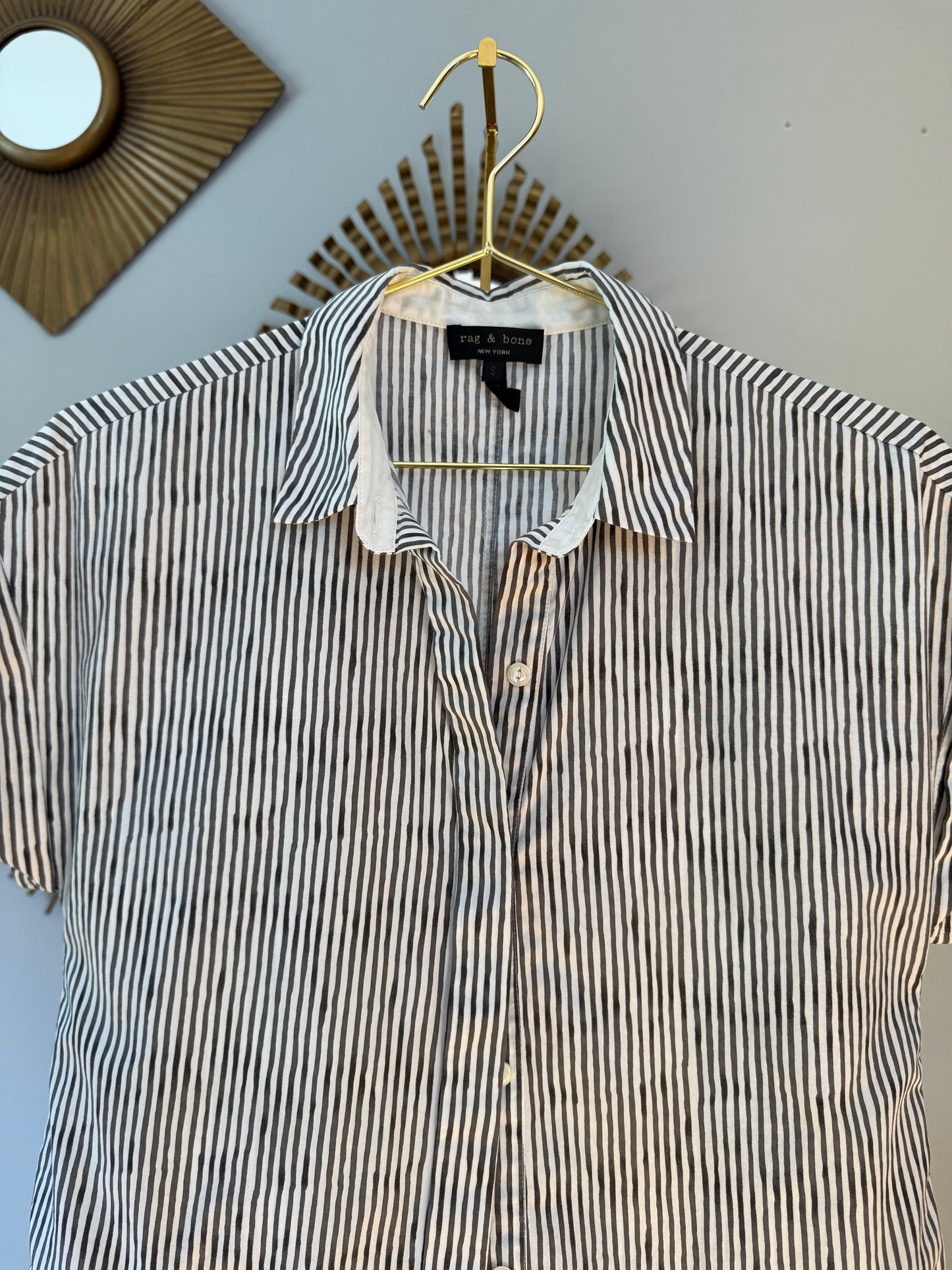 Rag & Bone - Striped Ara Back Tie Shirt