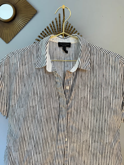 Rag & Bone - Striped Ara Back Tie Shirt