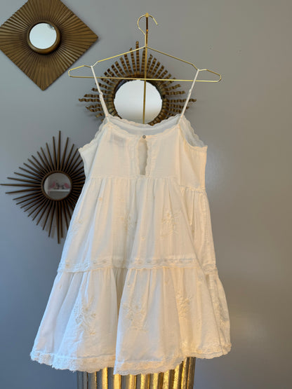 Urban Outfitters- Beige Hanna Embroidered Dress