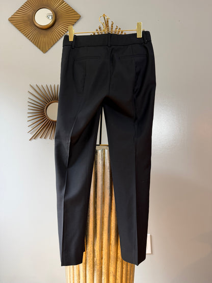J Crew - Black Ankle Cropped Pants w/ Side Stripe