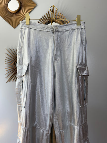 Zara - Silver Cargo Pants