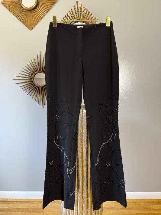 Caché - Black Vintage Beaded Pants
