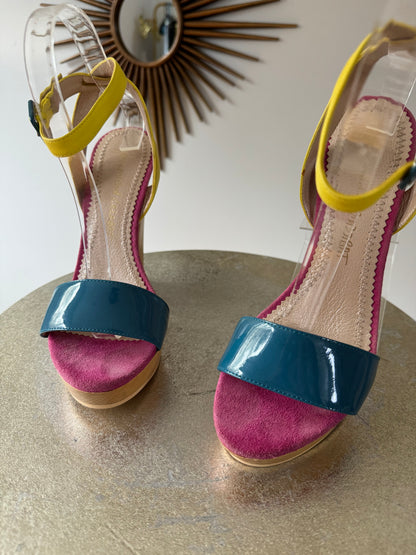 Jean-Michel Cazabat - Multicolor Block Heel Sandals