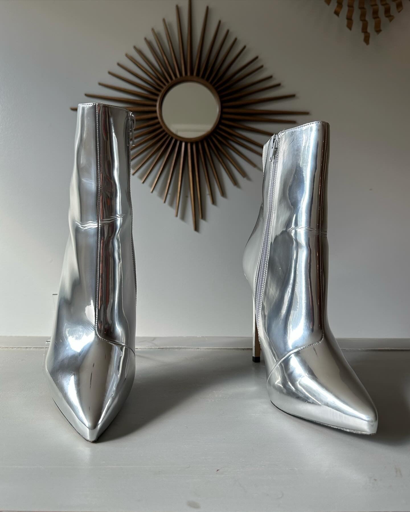 Aldo silver booties deals