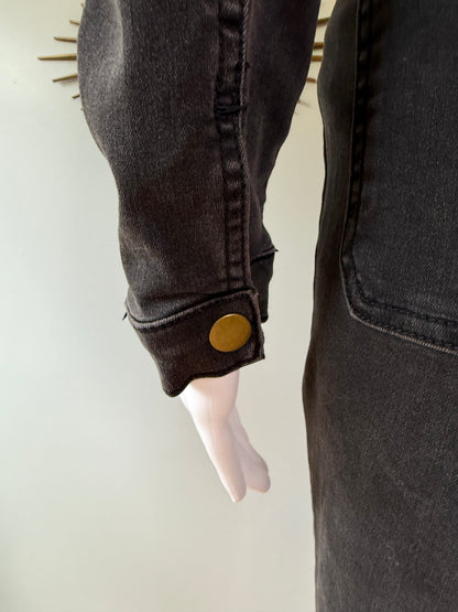 Free People - Black Denim Lennox Jumpsuit