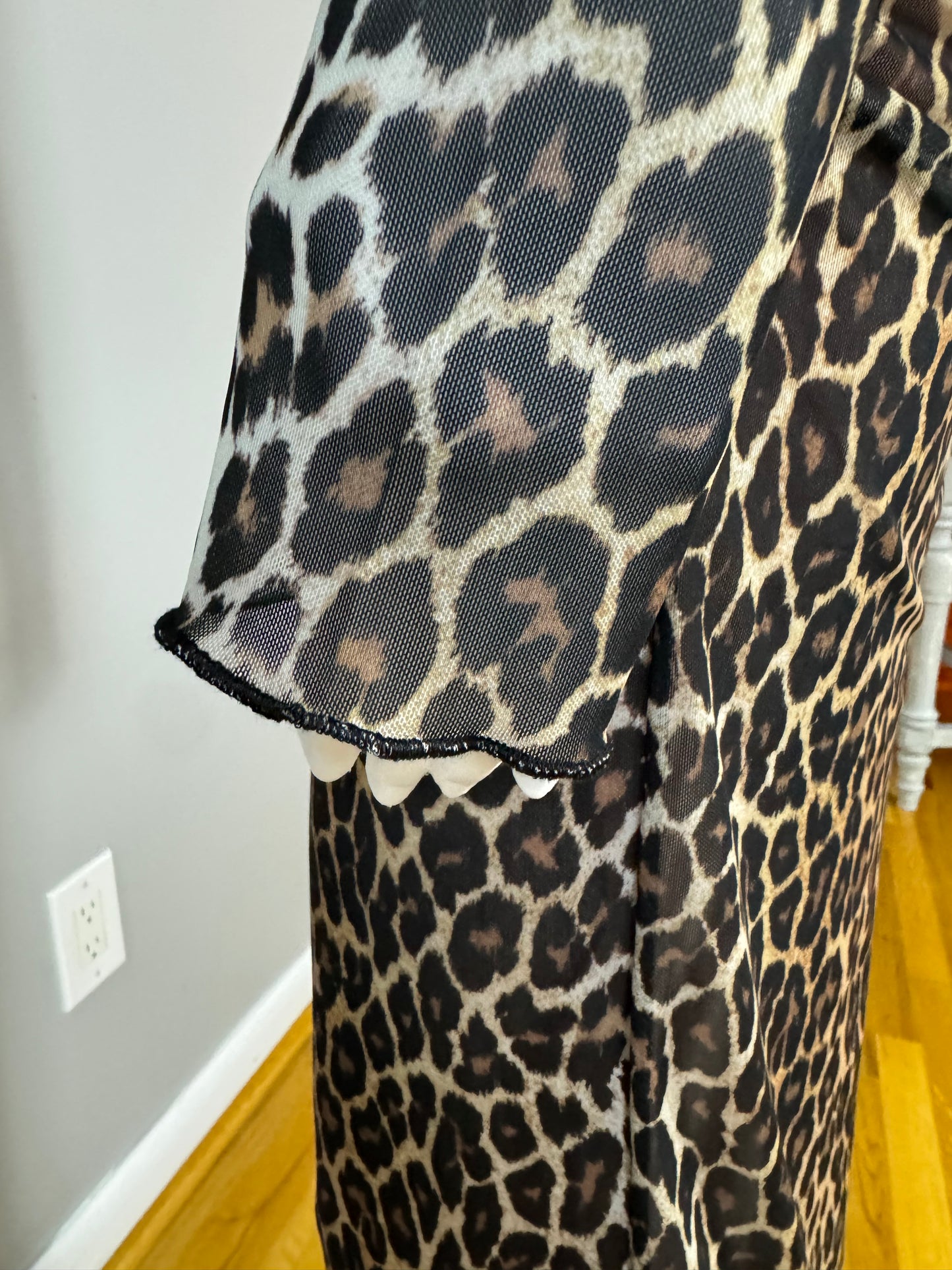 MAJORELLE - Off Shoulder Leopard Print Midi Dress