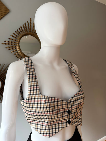 MAJORELLE - Plaid Yvonne Crop Top