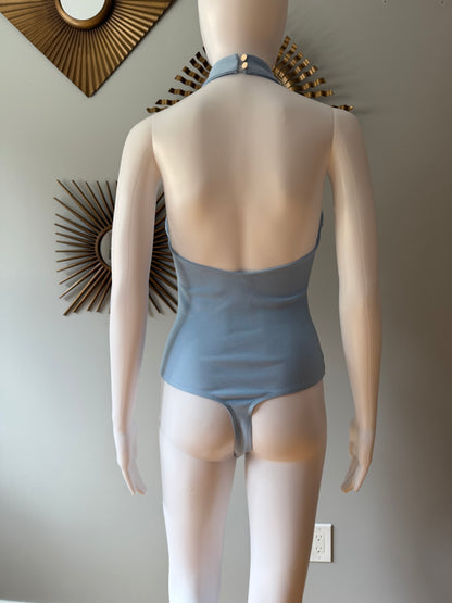 Karen Millen - Blue Tulle Rosette Bodysuit