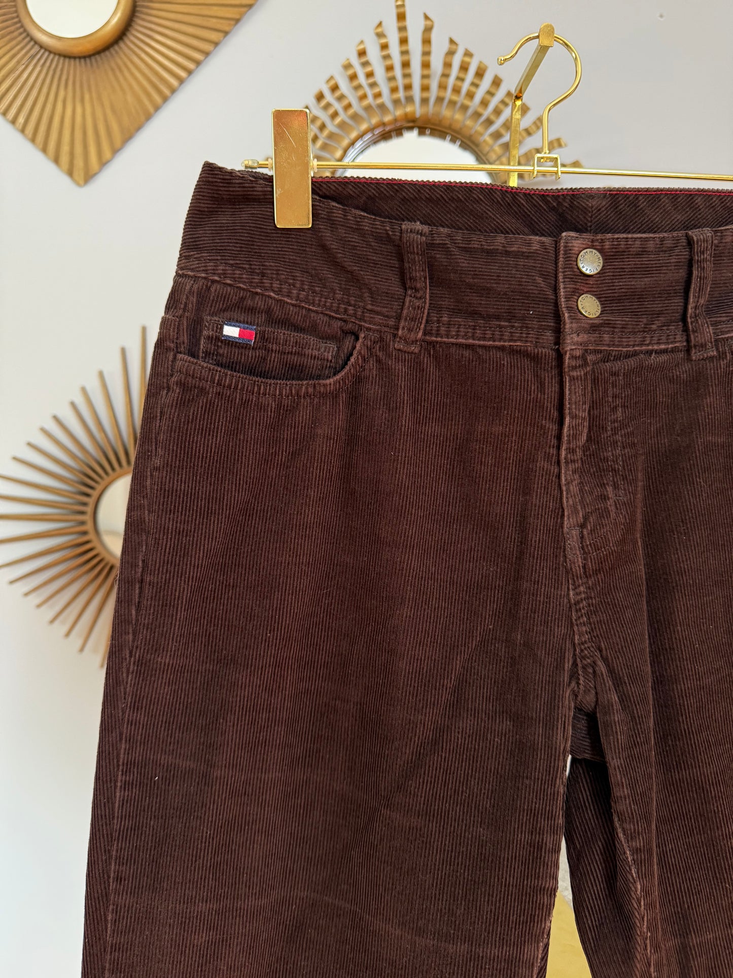 Tommy Hilfiger - Brown Corduroy Straight Leg Pants