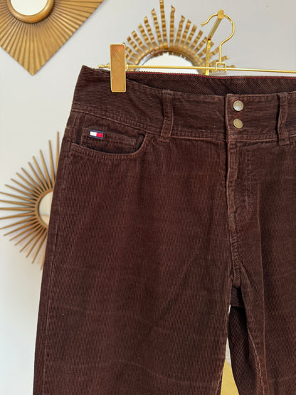 Tommy Hilfiger - Brown Corduroy Straight Leg Pants