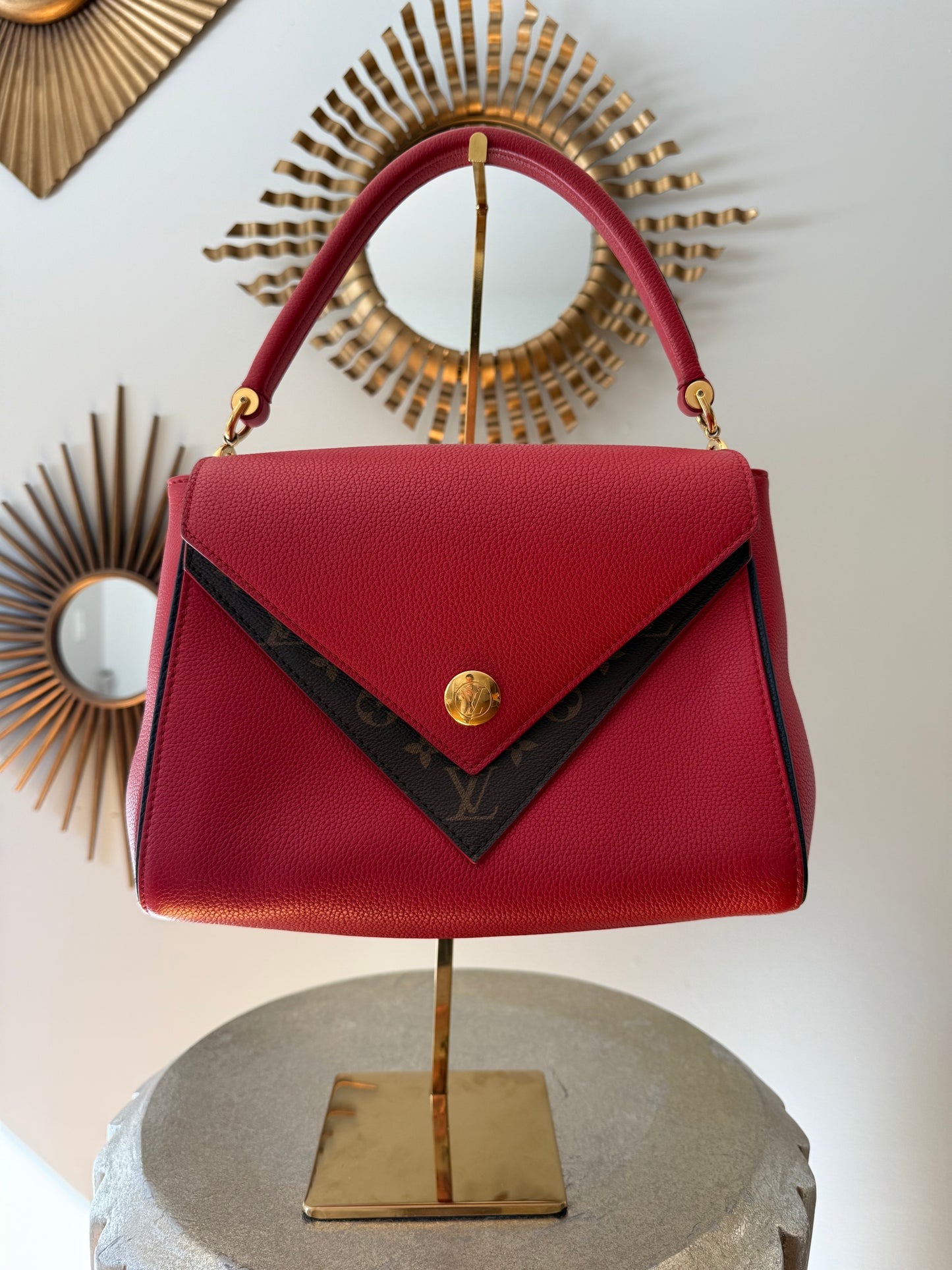 Louis Vuitton - Red Double V Leather Bag