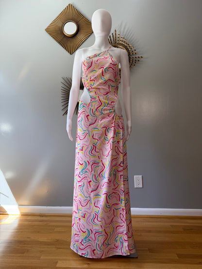For Love & Lemons - Pink Palmer Cut out Maxi Dress