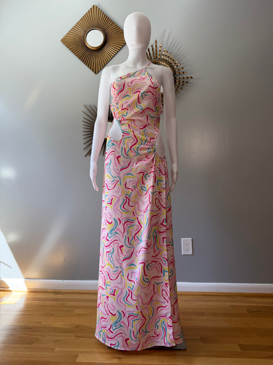 For Love & Lemons - Pink Palmer Cut out Maxi Dress