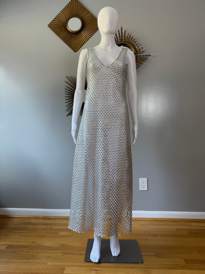 ZARA - Silver Faux Leather Mesh Coverup