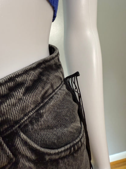 Nasty Gal - Black Fringe Jeans