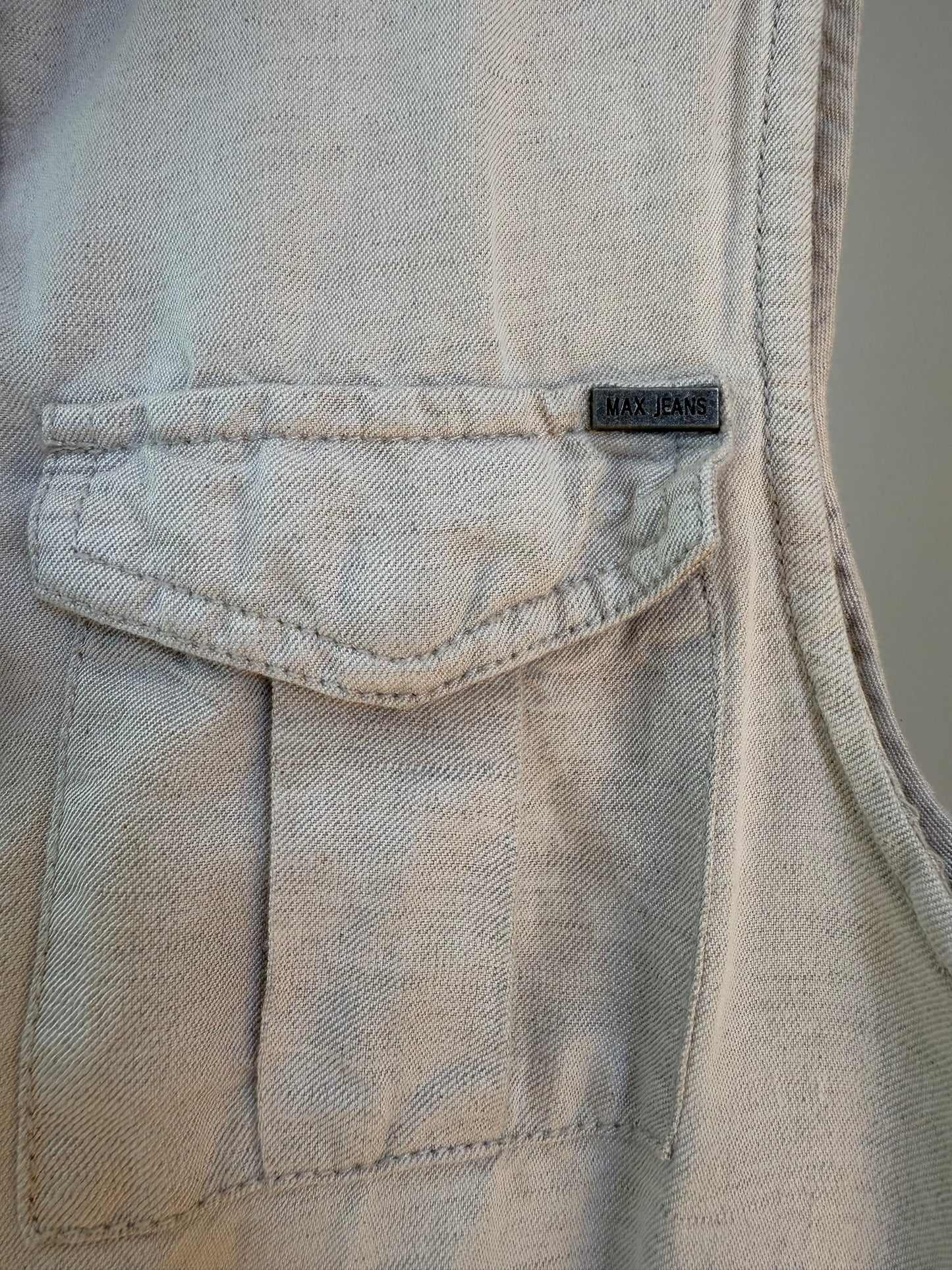 Max Jeans - Beige Zip Up Vest