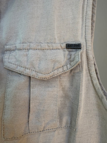 Max Jeans - Beige Zip Up Vest