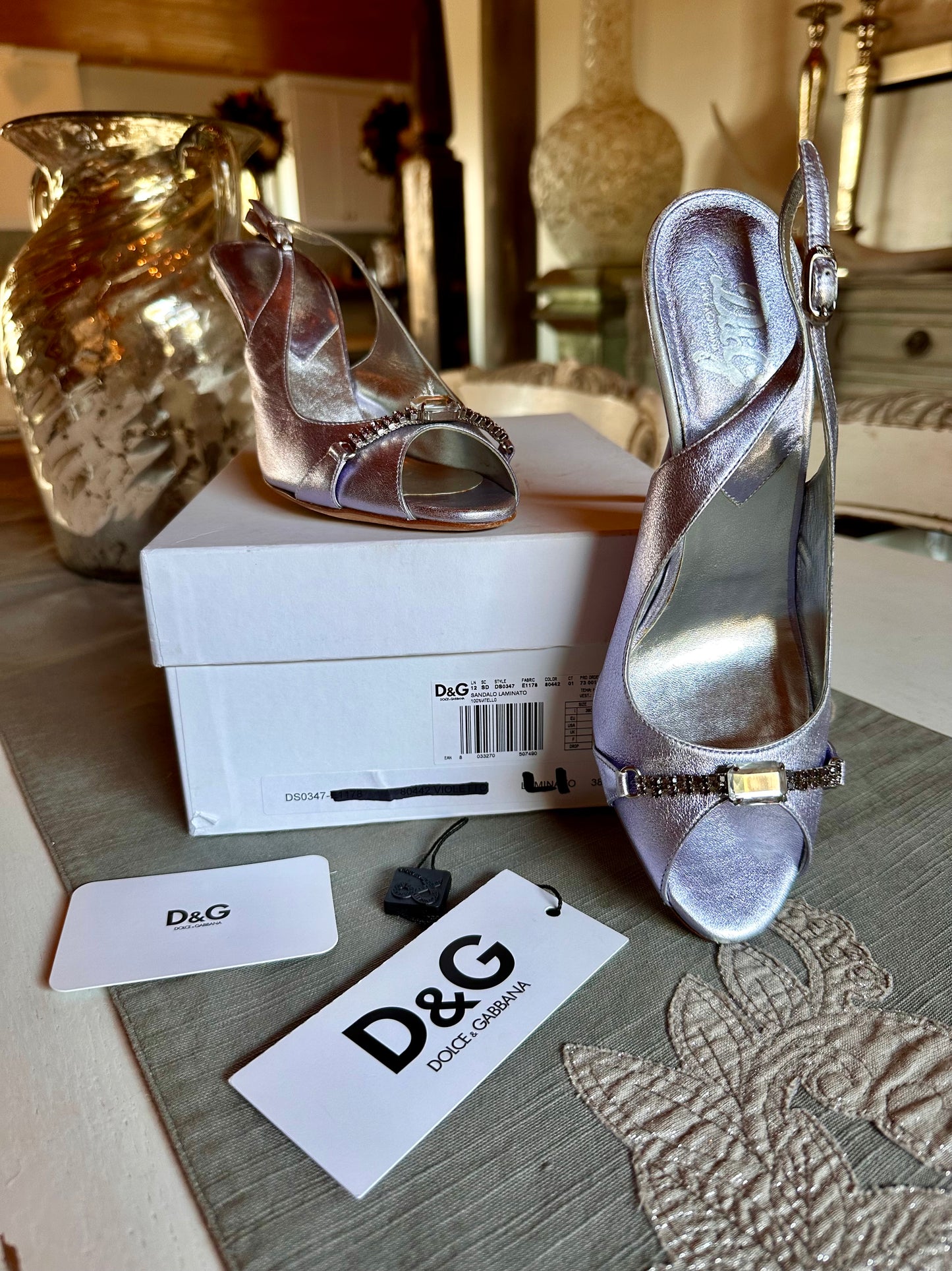 Dolce & Gabbana - Violet Metallic Heels